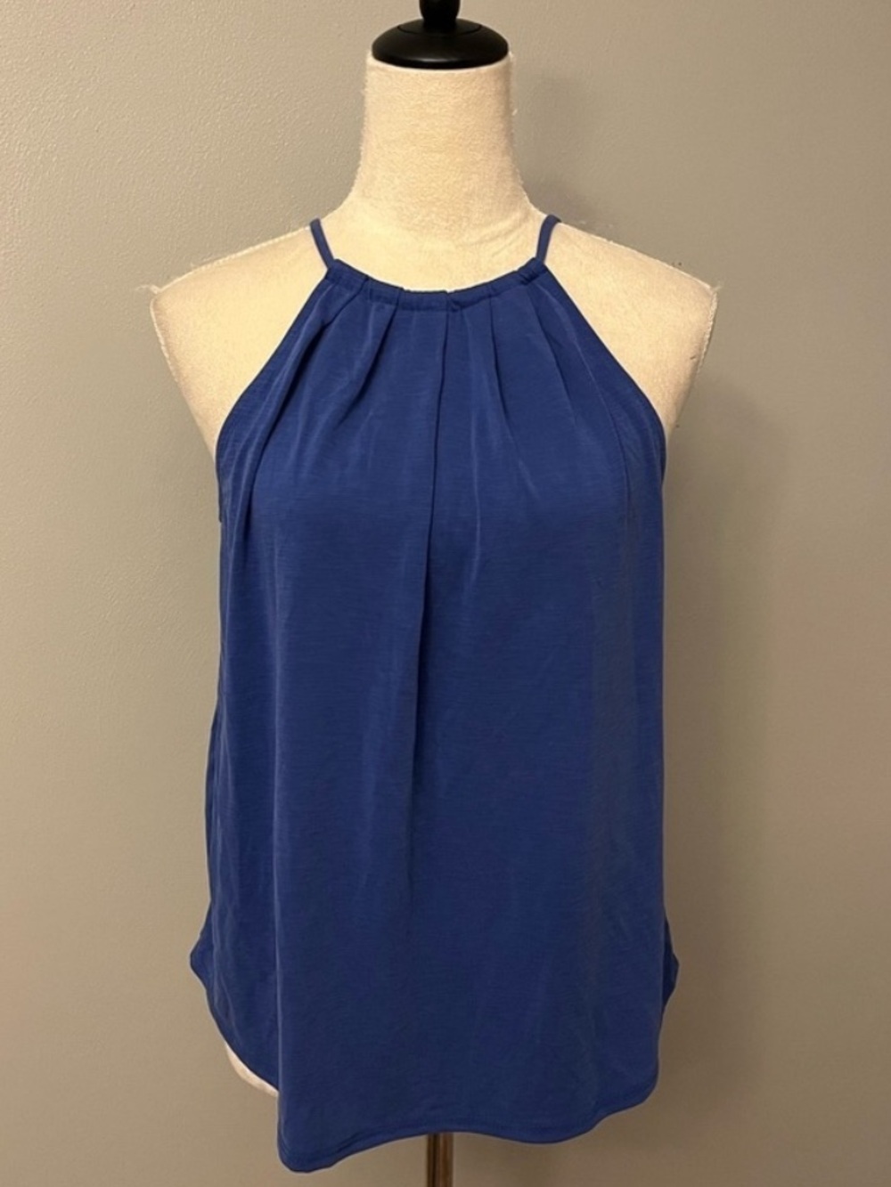 Green Envelope Royal Blue Halter Tank Top